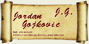 Jordan Gojković vizit kartica